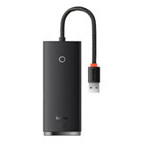 Baseus Lite Series 4-Port HUB (USB-A vers 4xUSB-A 3.0) 0.25m noir (WKQX030001)
