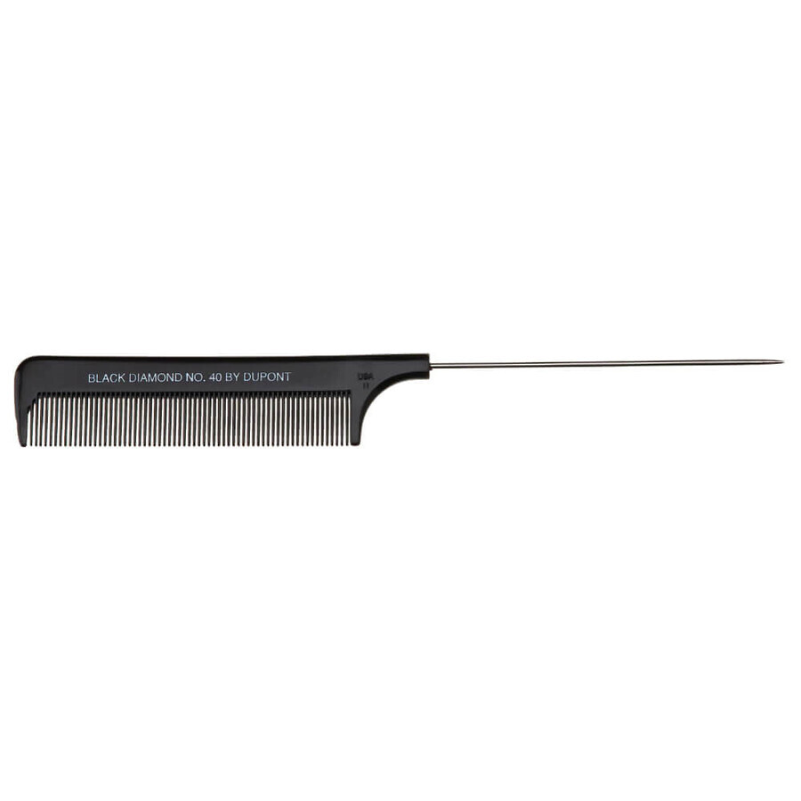 Denman DC06 Carbon Pointed Comb Pin Tail Hair Comb negru