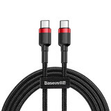 Baseus CATKLF-H91 Câble USB-C - USB-C PD QC 60W 3A 480Mbps 2m - noir/rouge