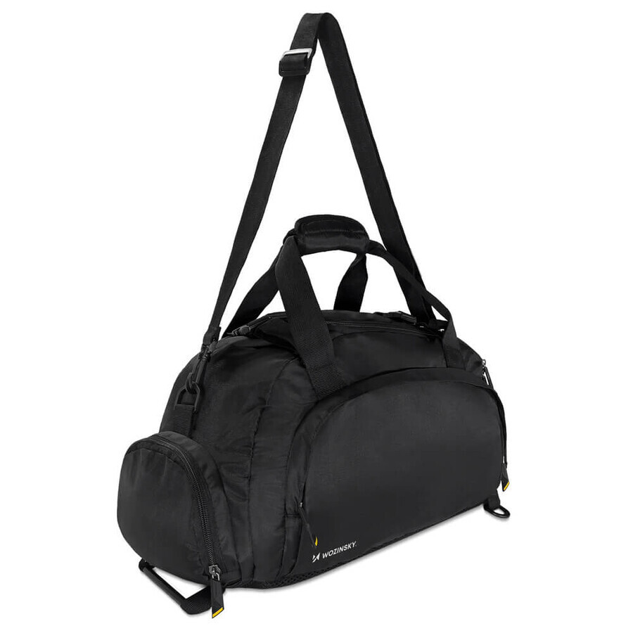 Wozinsky sport sac de călătorie rucsac geantă de mână bagaj 40x20x25 cm pentru avion negru (WSB-B01)