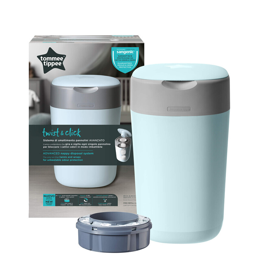 Acquista Cestino Sangenic Tec Twist&Click, blu, Tommee Tippee Cestino Sangenic Tec Twist&Click, blu, Tommee Tippee