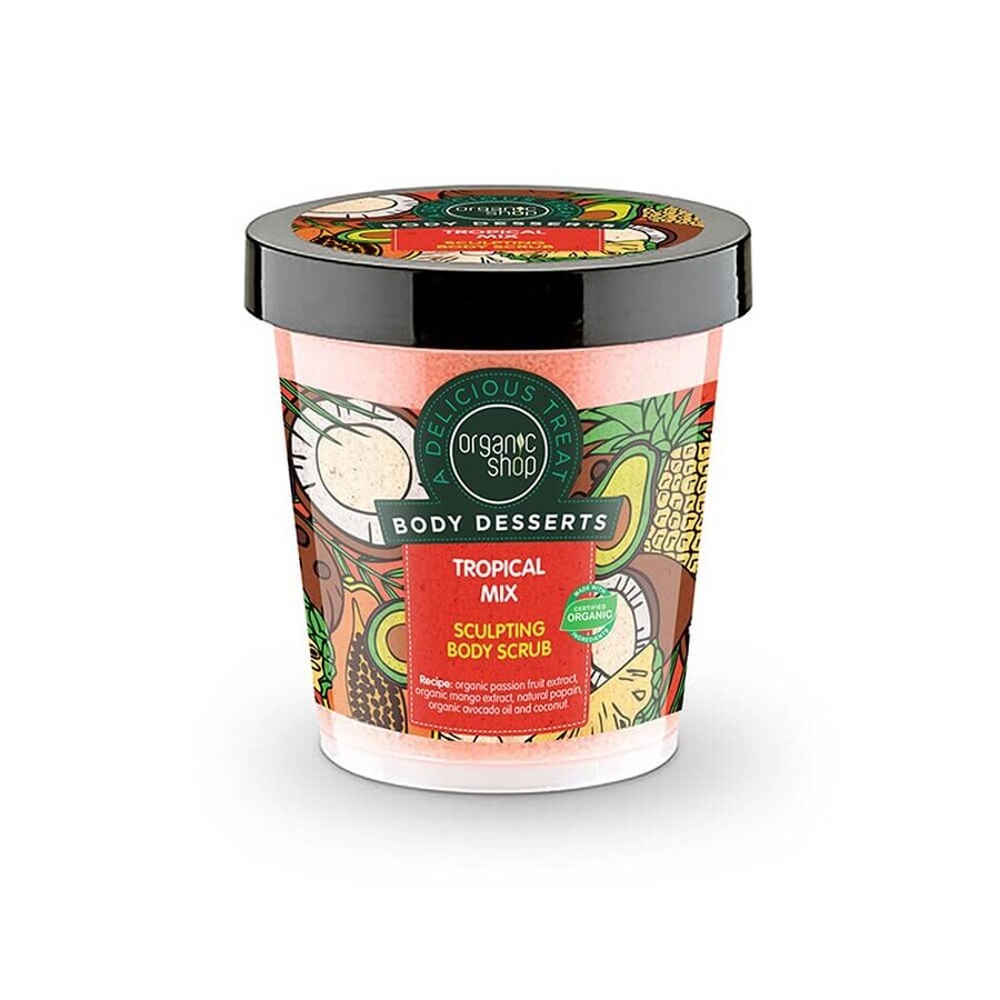 Organic Shop Modelling exfoliant pentru corp Tropical Mix, 450ml