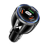 Wozinsky WCCCA 2x USB-C 1x USB-A 90W PD QC încărcător auto - negru