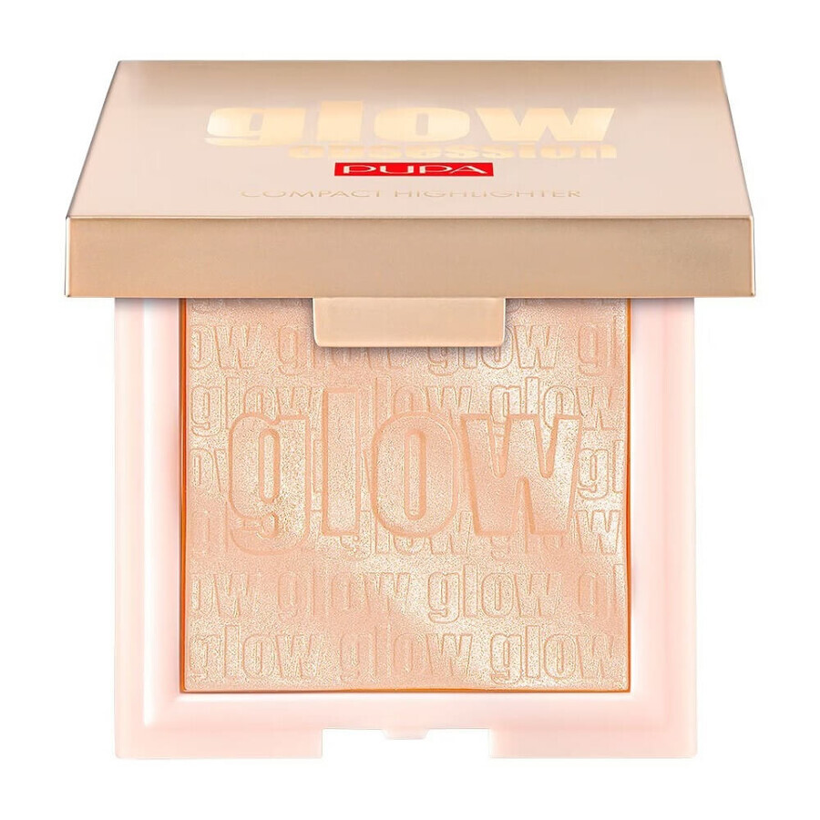 Pupa Milano Glow Obsession highlighter compact 100 Light Gold, 6 g