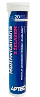 Apteo Multivitamin with iron currant flavor, 20 effervescent tablets