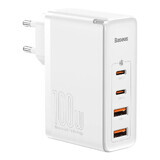 Baseus GaN2 Pro încărcător rapid 100W USB / USB tip C Quick Charge 4+ Power Delivery alb (CCGAN2P-L02)