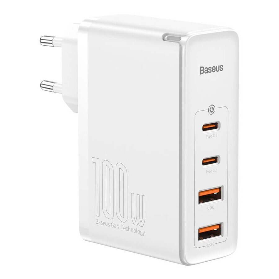 Baseus GaN2 Pro încărcător rapid 100W USB / USB tip C Quick Charge 4+ Power Delivery alb (CCGAN2P-L02)