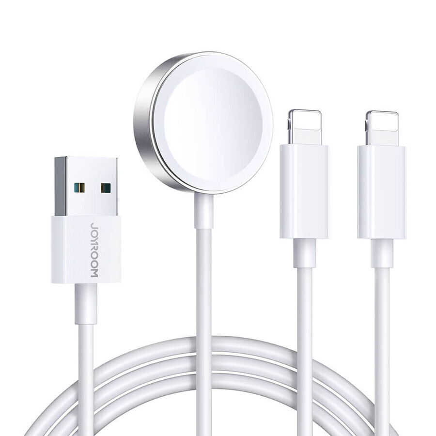 Joyroom 3-in-1 Kabel S-IW007 magnetisches Ladegerät USB-A - Lightning 1.2m - weiß
