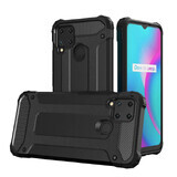 Hybride pantser hoesje Realme 10 5G / Realme 9i 5G gepantserd hybride hoesje zwart