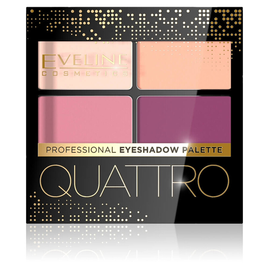 Winkel op Eveline Cosmetics Quattro Oogschaduwpalette 03, 3,2 g Eveline Cosmetics Quattro Oogschaduwpalette 03, 3,2 g