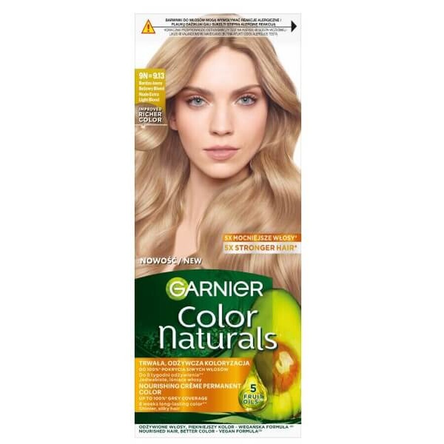 Garnier Color Naturals Nourishing Hair Colour 9N=9.13 Blond bej foarte deschis