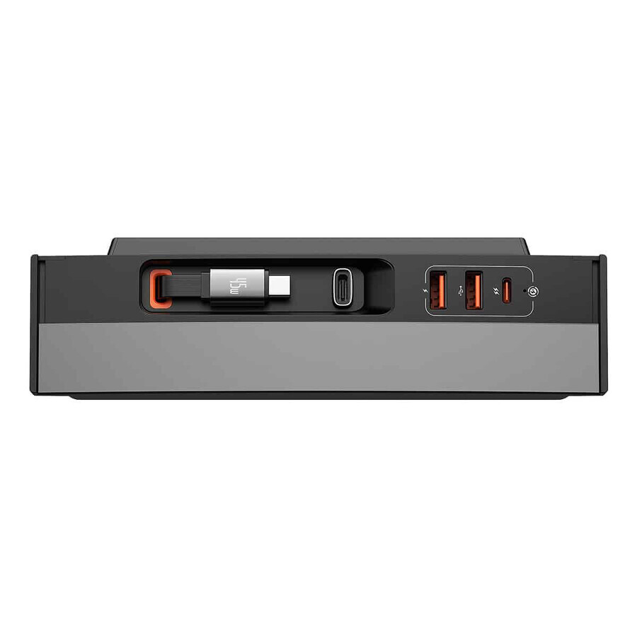 Baseus T-Space Series USB HUB pentru Tesla Model 3 / Y cu cablu USB C integrat de 45W - negru
