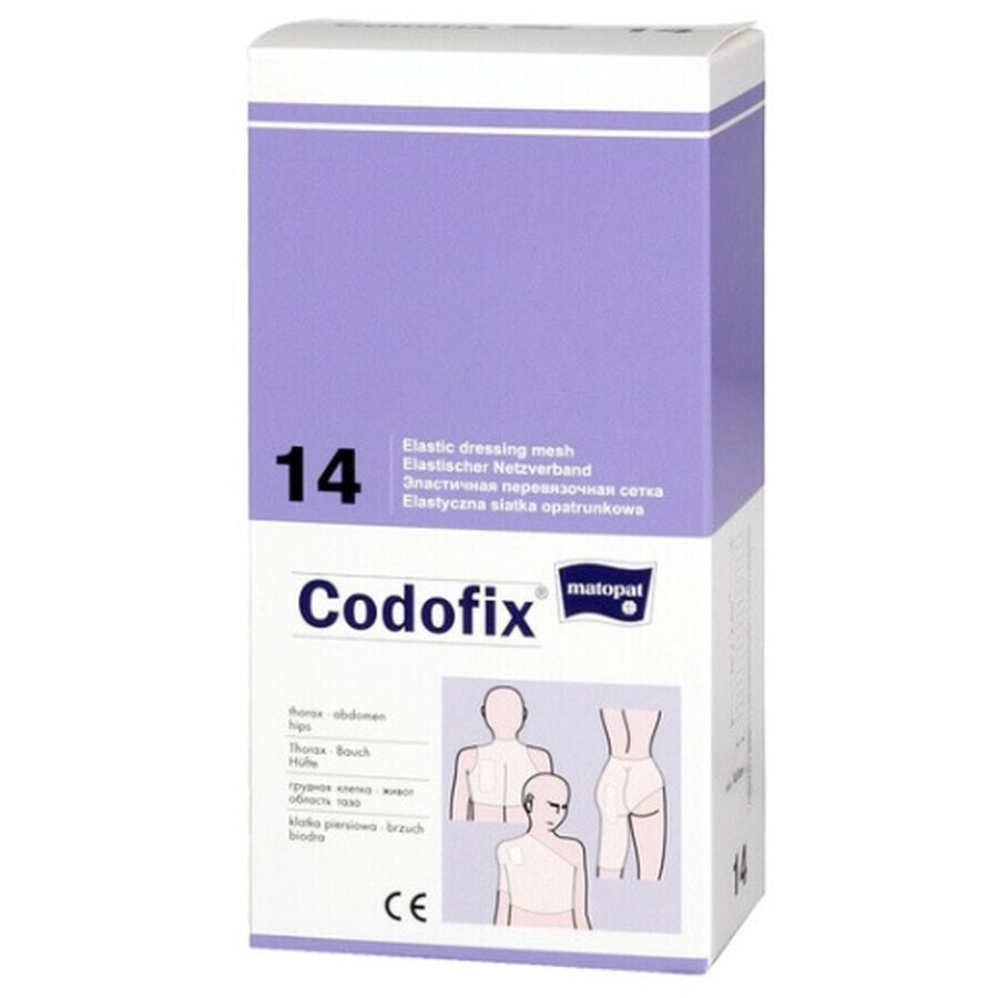 Codofix Filet élastique pour pansements No. 14, 13.5-16cm x 1m (poitrine, abdomen)