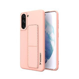 Wozinsky Kickstand caz caz de silicon cu stand Samsung Galaxy S21 + 5G roz