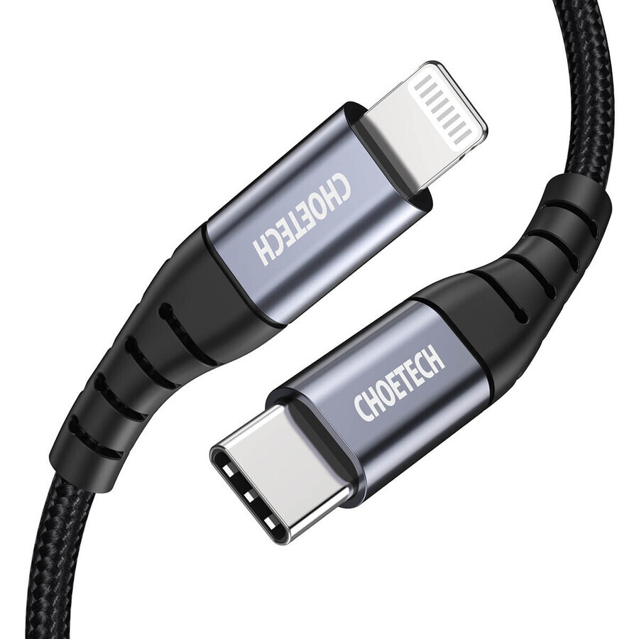 Choetech IP0041 USB-C / Lightning MFi cable 480Mb/s 3A 2 m - black