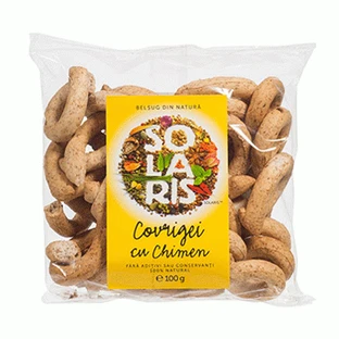 Bretzels à la farine complète et au cumin, 100 g, Solaris