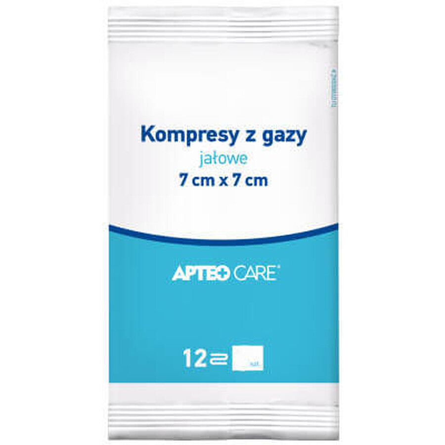 Apteo Care compresse de gaze stérile 7 cm x 7 cm 1 paquet de 3 pièces