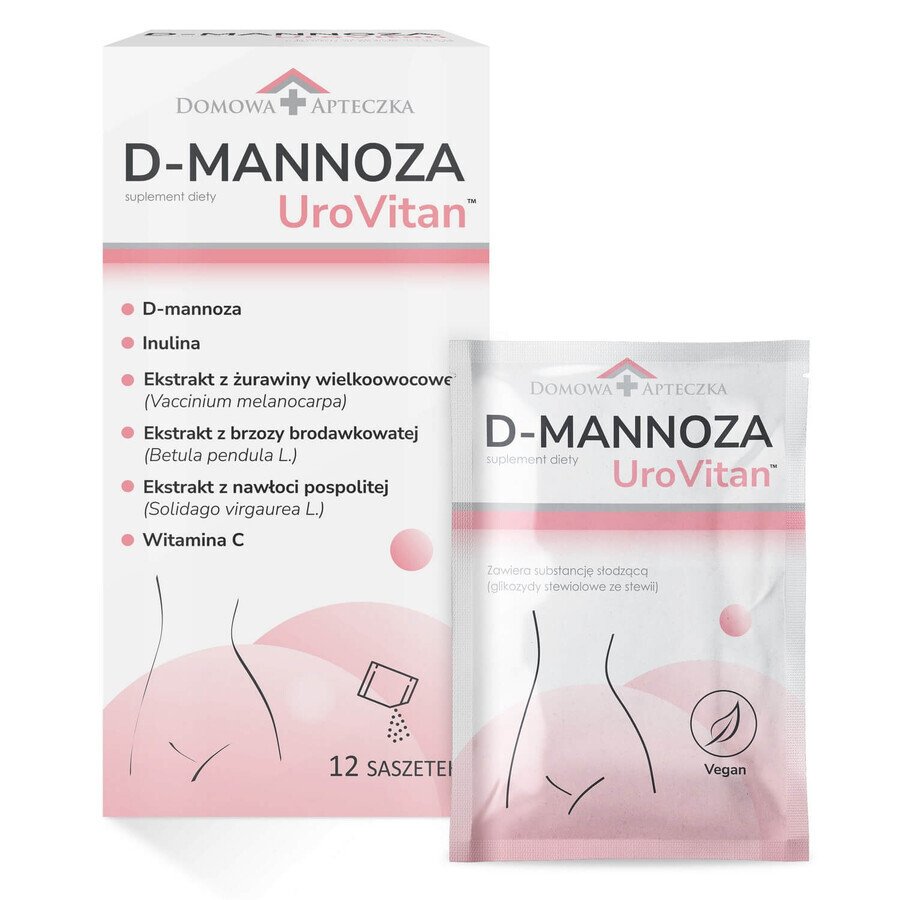 Home First Aid Kit D-Mannose UroVitan, 12 sachets