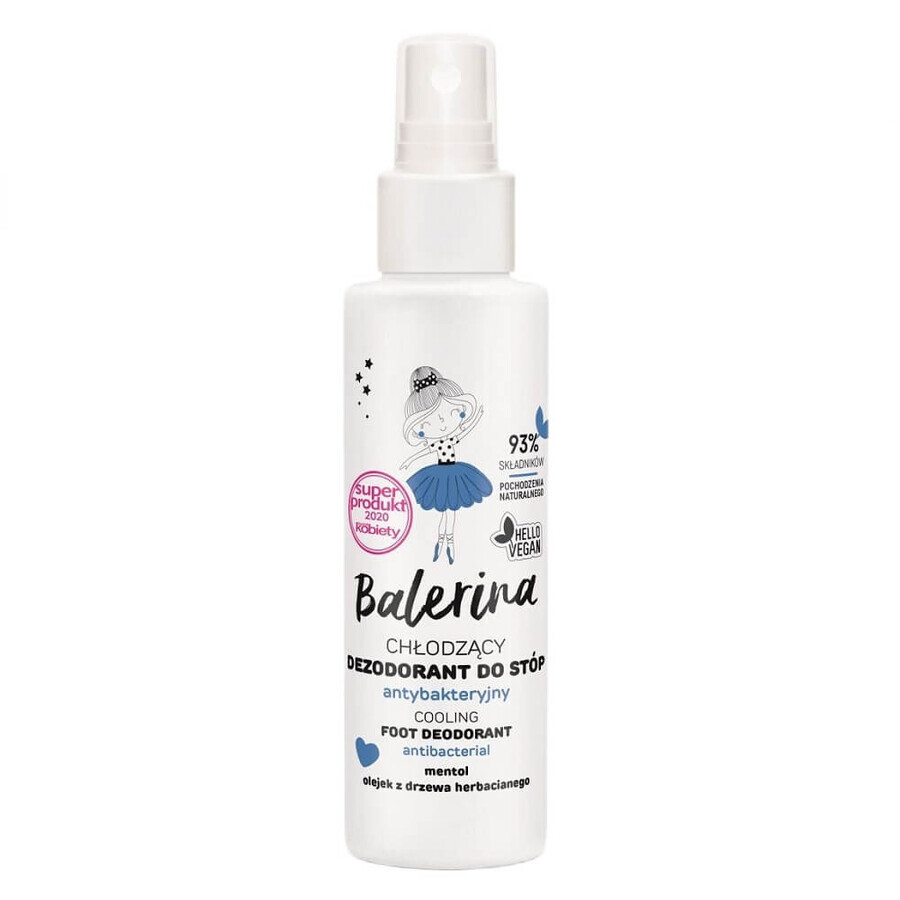 Floslek Balerina Kühlendes Antibakterielles Fußdeodorant, 100 ml