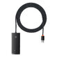 Baseus Lite Series 4-Port HUB (USB-A to 4xUSB-A 3.0) 2m black (WKQX030201)