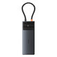 Baseus Metal Gleam Series II USB-A/USB-C PD/HDMI/DP/RJ45/SD/TF 11-in-1 USB HUB - black