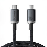 Baseus Crystal Shine cablu CB000089 USB-C / USB-C USB3.2 100W 20Gbps 1.5m - negru