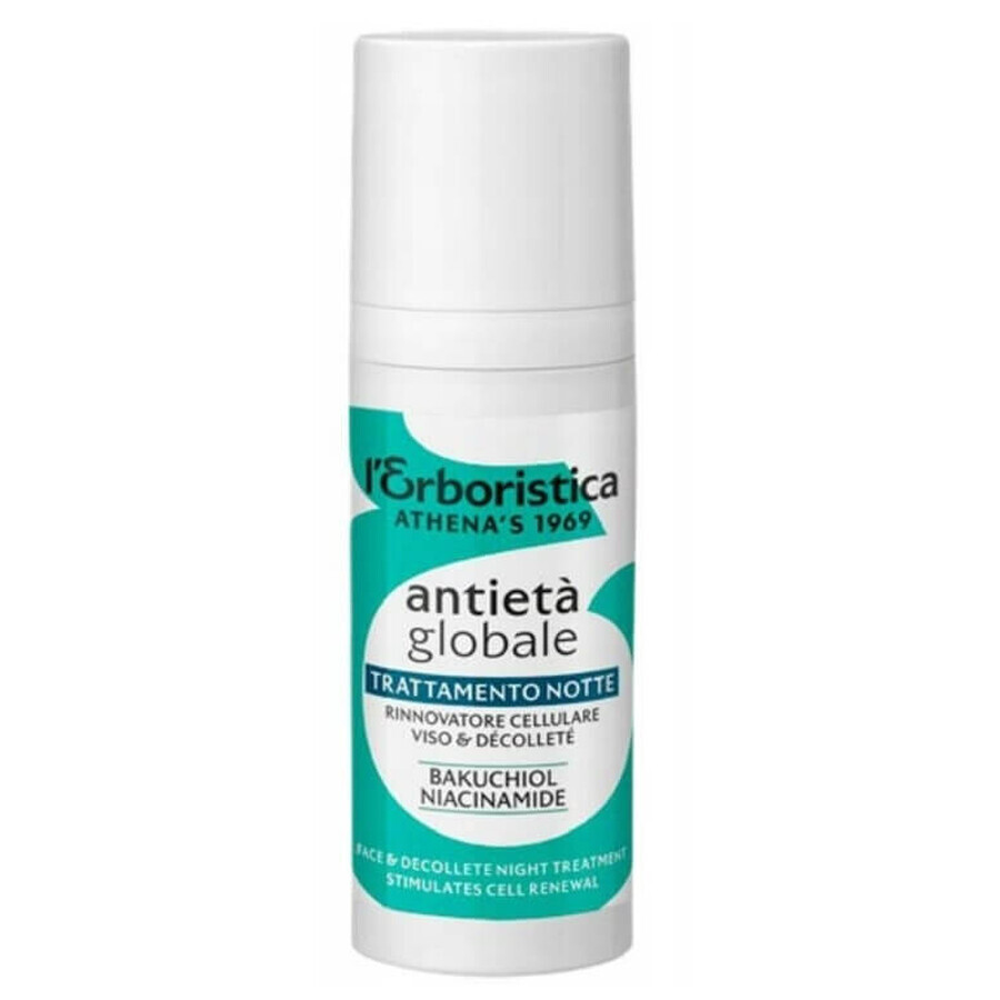 L Erboristica Antieta Globale Cell renewal stimulating treatment for face and décolleté at night, 50 ml.