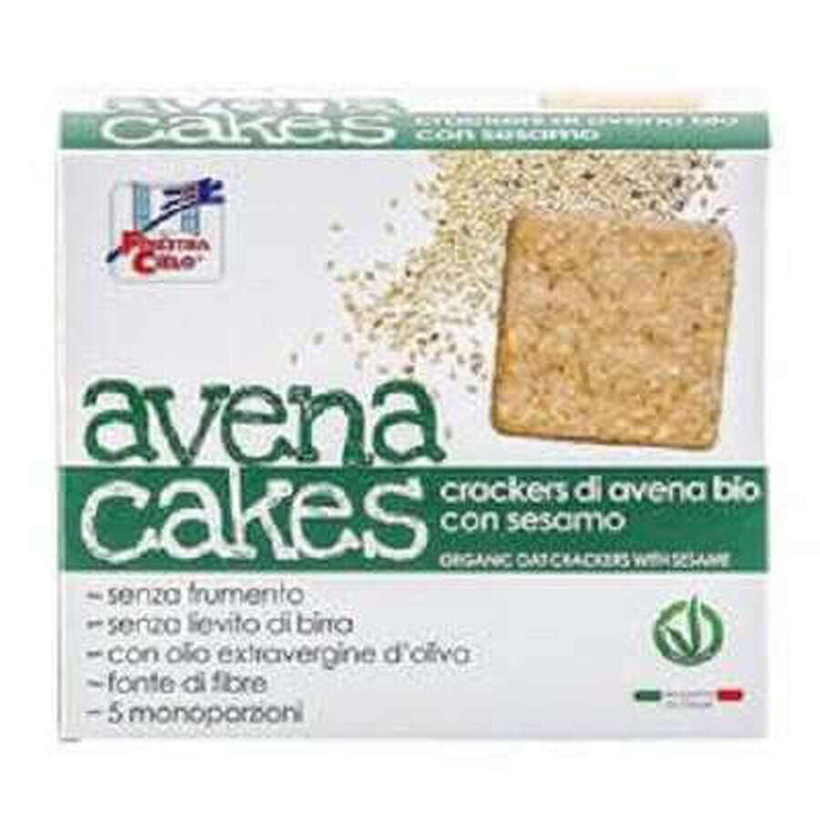 Shop Crackers din ovaz cu susan fara drojdie, 250 g, La Finestra Sul Cielo Crackers din ovaz cu susan fara drojdie, 250 g, La Finestra Sul Cielo