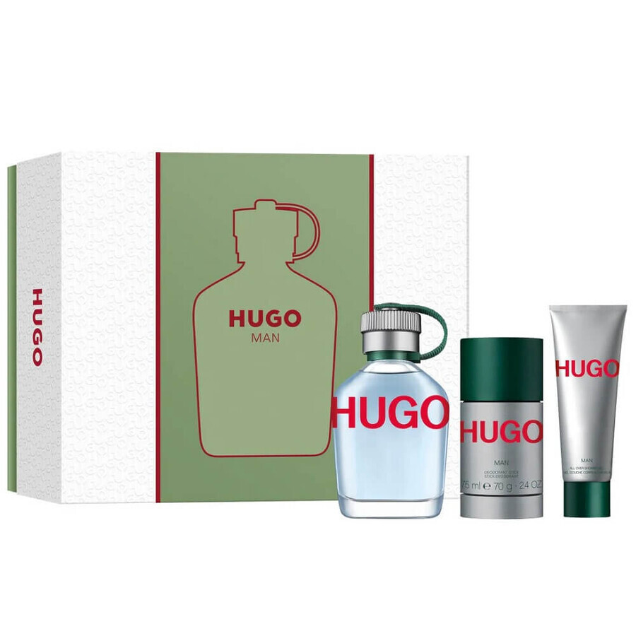 Cumpără Hugo Boss Hugo Man Set Apă de toaletă, 125 ml + Deodorant stick, 75 ml + Gel de duș, 50 ml Hugo Boss Hugo Man Set Apă de toaletă, 125 ml + Deodorant stick, 75 ml + Gel de duș, 50 ml