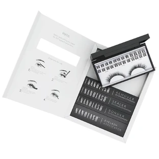 Nanolash DIY Extensions Starter Kit Pestañas artificiales 10.12.14mm Fantasía 36 piezas + Fijador de pestañas, 5 ml + Sellador de pestañas, 5 ml + Aplicador de pestañas, 1 pieza + Removedor de pestañas, 5 ml