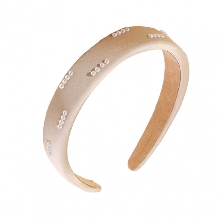 Buy Ecarla Hairband with Pearls Cream. Ecarla Hairband with Pearls Cream.