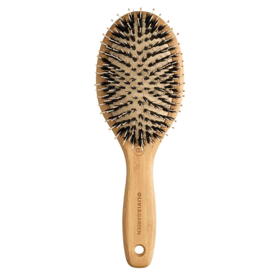 Cepillo de cerdas de jabalí Olivia Garden para desenredar el pelo, talla M