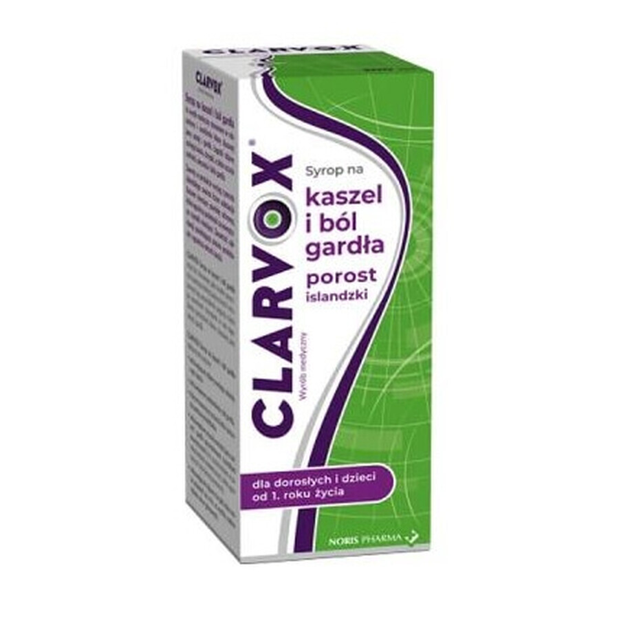 Clarvox sirop contre la toux et les maux de gorge, 200 ml