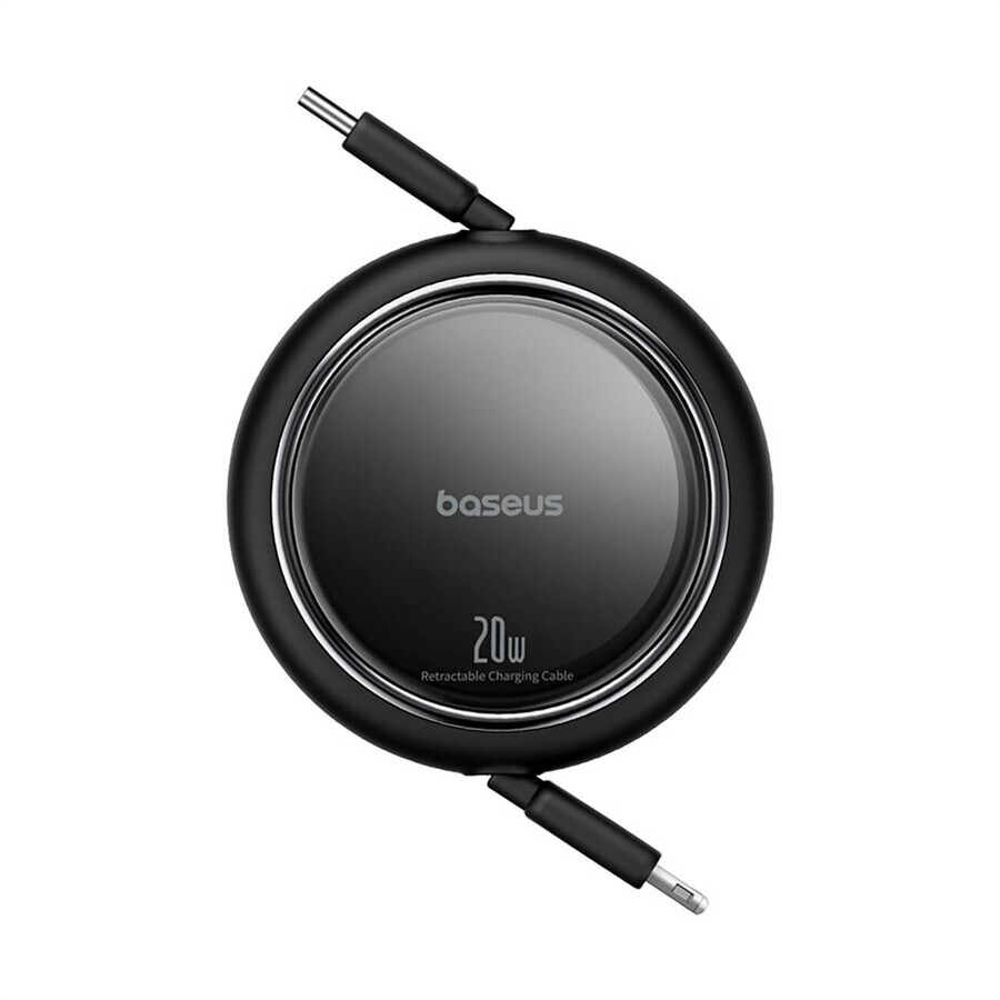 Baseus Free2Pull intrekbare USB-C / Lightning 20W kabel 1m - zwart
