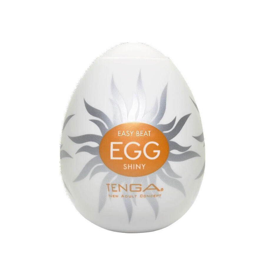 Tenga Easy Beat Egg Shiny Disposable Masturbator in the shape of an egg