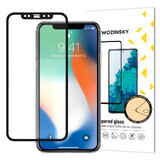 Wozinsky super taai Full Glue volledig scherm gehard glas met case vriendelijke frame Apple iPhone XR / iPhone 11 zwart