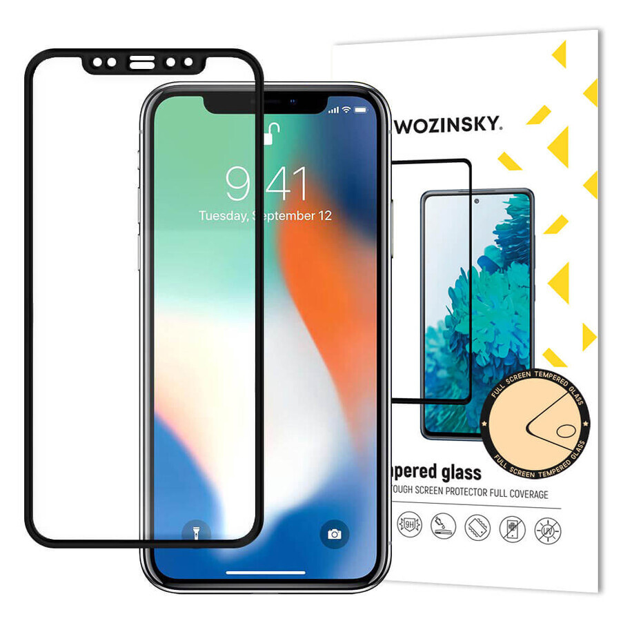 Wozinsky super hart Full Glue voll Bildschirm gehärtetes Glas mit Case Friendly Rahmen Apple iPhone XR / iPhone 11 schwarz