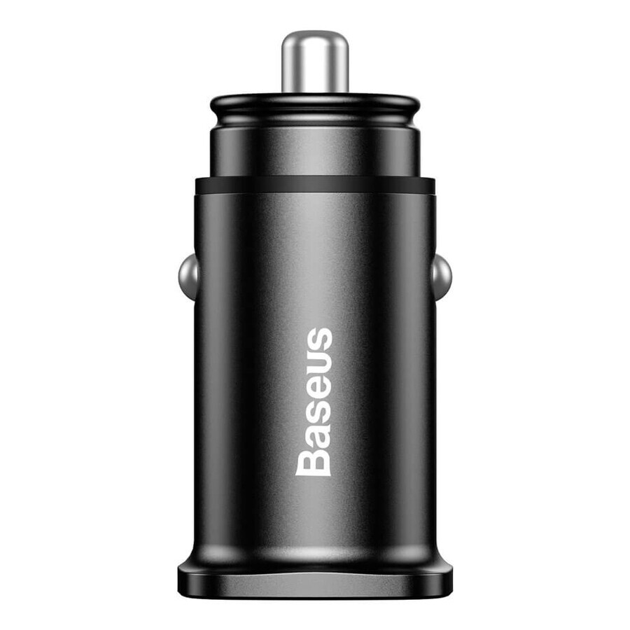 Baseus Square slimme autolader 2x USB QC3.0 Quick Charge 3.0 SCP AFC 30W zwart (CCALL-DS01)