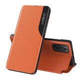 Eco Leather View Case caz elegant cu flip capac și funcția stand Xiaomi Redmi K40 Pro + / K40 Pro / K40 / Poco F3 portocaliu