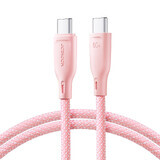 Joyroom Multi-Color Series S-A34 USB-C / USB-C PD 60W cablu 1m - roz