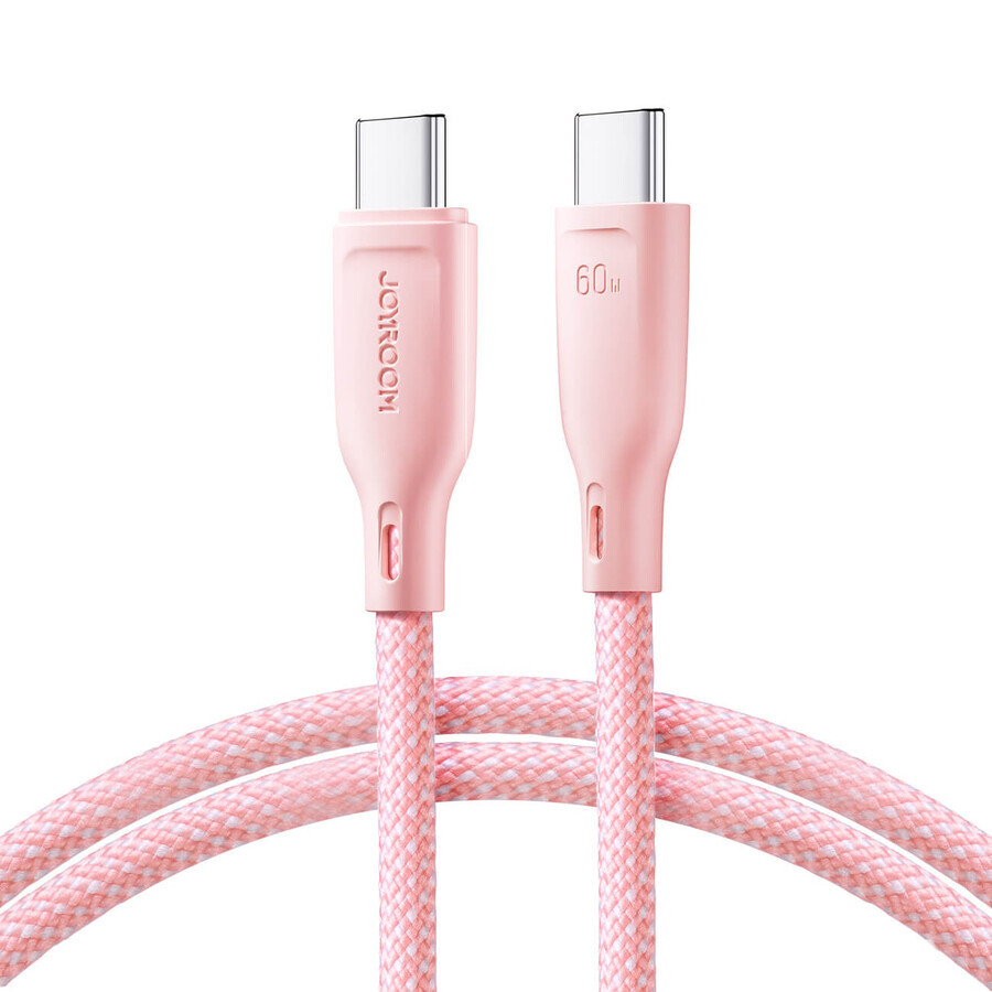 Joyroom Multi-Color Serie S-A34 USB-C / USB-C PD 60W Kabel 1m - rosa