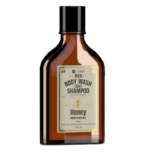 HiSkin Men Whisky Gel Limpiador Corporal y Champú para Pelo y Barba 3en1 Miel, 100ml