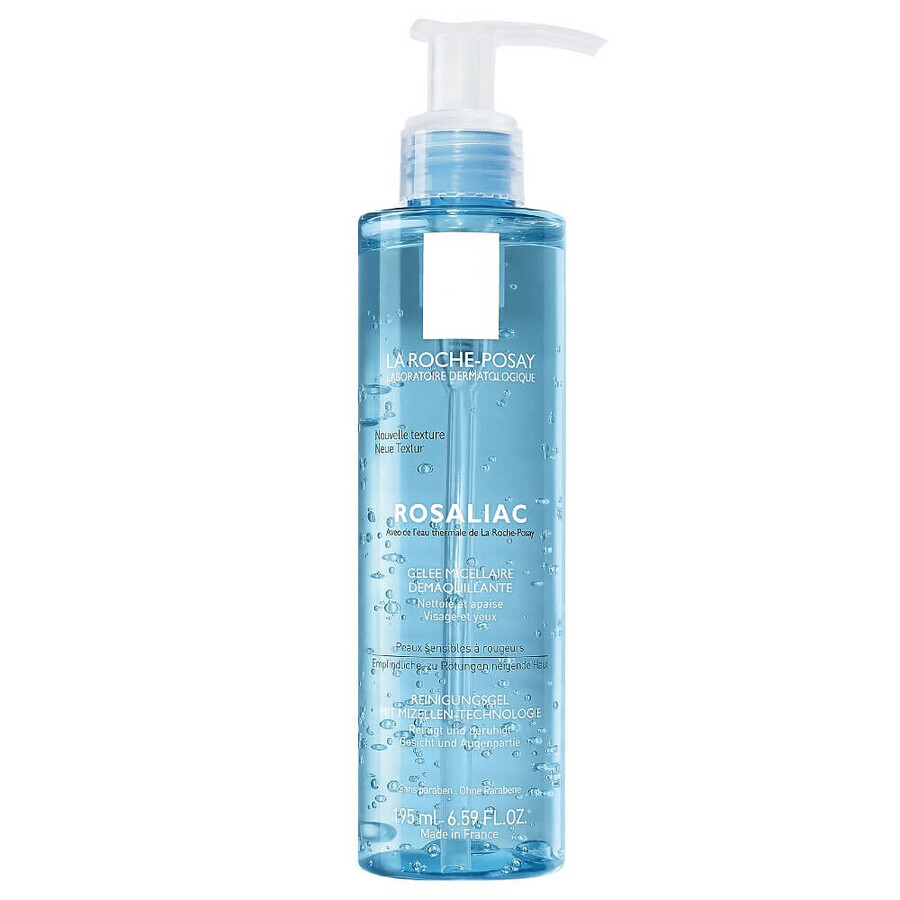 La Roche Posay Toleriane Rosaliac Gel micelar demachiant, 195 ml