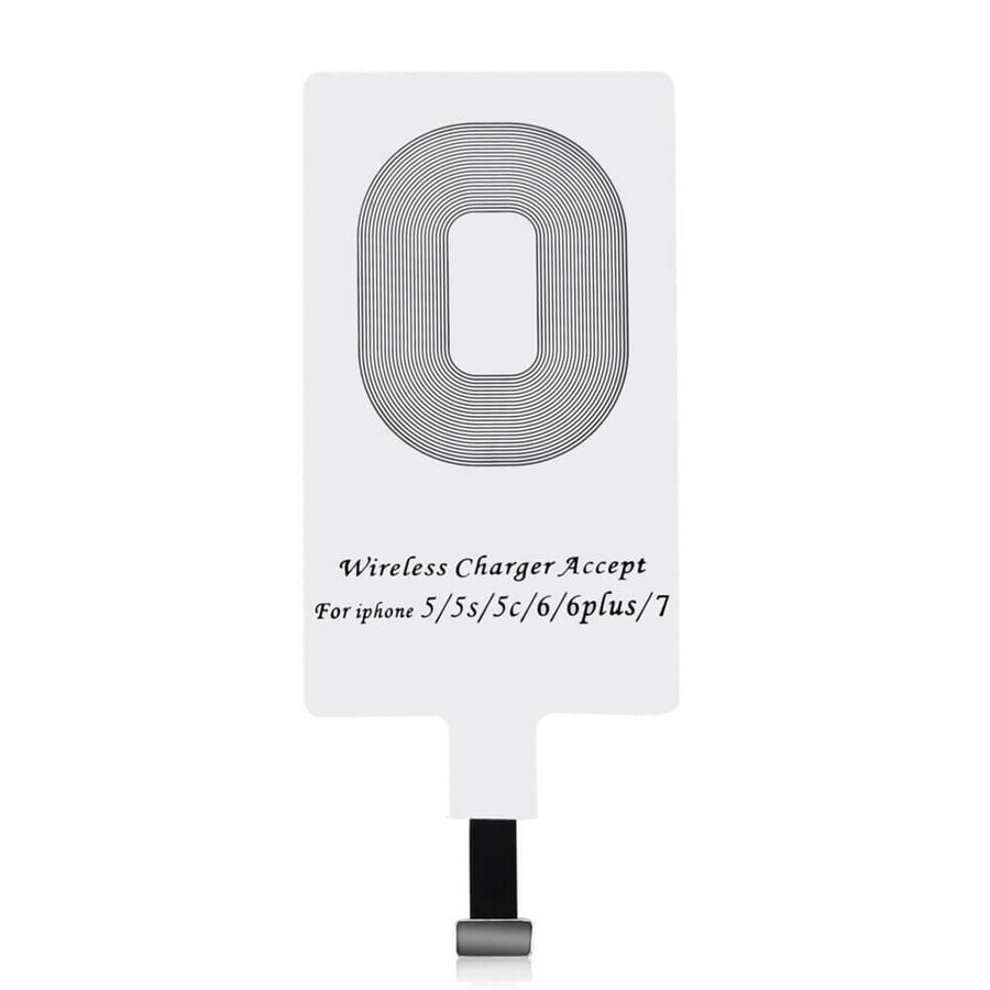 Choetech draadloze Qi oplaadadapter Lightning inductiepad wit (WP-IP)