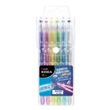 Kidea bolígrafos diamante con purpurina 6 colores