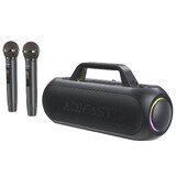 Acefast K1 difuzor wireless pentru karaoke cu 2 microfoane - negru