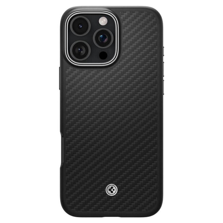 Spigen Enzo Aramid Mag case met MagSafe voor iPhone 16 Pro Max - zwart en zilver