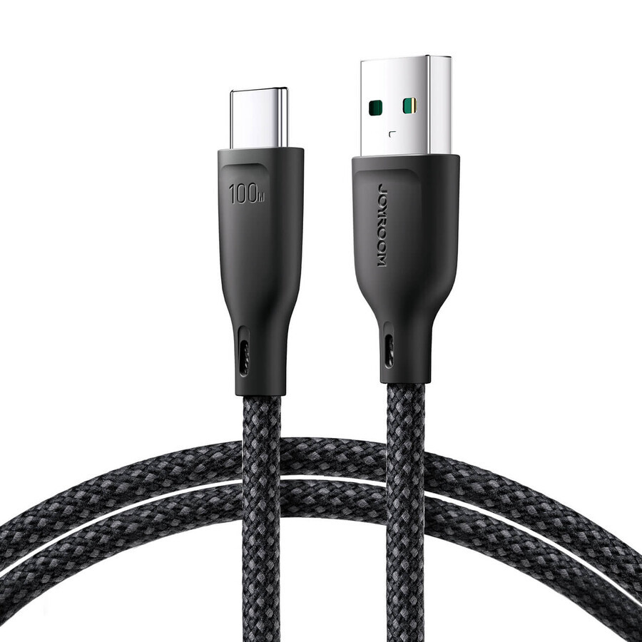 Joyroom Multi-Color Series S-A34 USB-A / USB-C 100W cable 1m - black