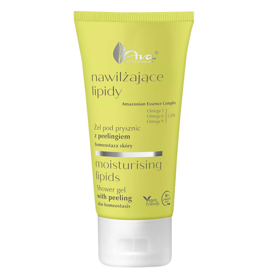 Ava Laboratory Hydrating Lipids Shower Gel with Scrub, 150 ml
