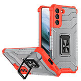 Crystal Ring Case carcasă hibrid blindată capac + suport magnetic Samsung Galaxy S22+ (S22 Plus) roșu
